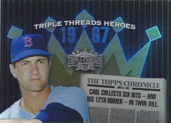 2006 Topps Triple Threads - Heroes #TTH67CY2 Carl Yastrzemski Front