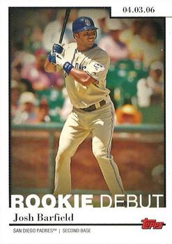 2006 Topps Updates & Highlights - Rookie Debut #RD-4 Josh Barfield Front