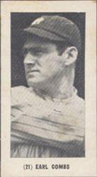 1928 W502 Game Backs Strip #21 Earle Combs Front