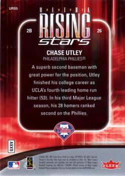 2006 Ultra - Ultra Rising Stars #URS5 Chase Utley Back