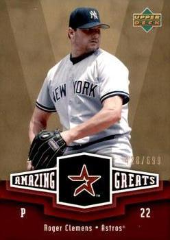 2006 Upper Deck - Amazing Greats Gold #AG-RC Roger Clemens Front