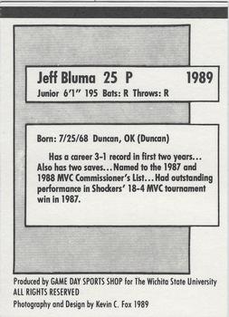 1989 Game Day Wichita State Shockers National Champions #NNO Jeff Bluma Back