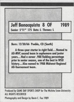 1989 Game Day Wichita State Shockers National Champions #NNO Jeff Bonacquista Back