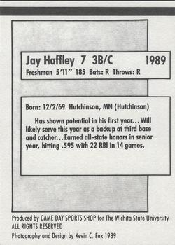1989 Game Day Wichita State Shockers National Champions #NNO Jay Haffley Back
