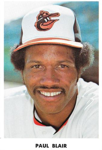 1975 Baltimore Orioles Photocards #NNO Paul Blair Front