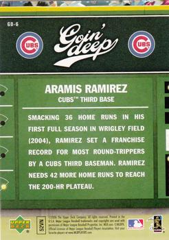2006 Upper Deck First Pitch - Goin Deep #GD-6 Aramis Ramirez Back