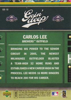 2006 Upper Deck First Pitch - Goin Deep #GD-10 Carlos Lee Back