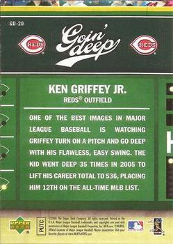 2006 Upper Deck First Pitch - Goin Deep #GD-20 Ken Griffey Jr. Back
