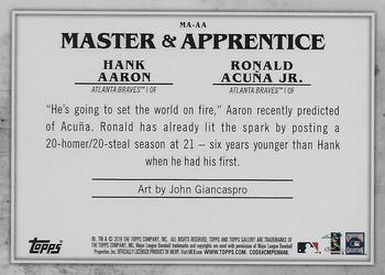 2019 Topps Gallery - Master & Apprentice #MA-AA Hank Aaron / Ronald Acuña Jr. Back
