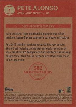 2018-19 Topps 582 Montgomery Club Set 5 #3 Pete Alonso Back