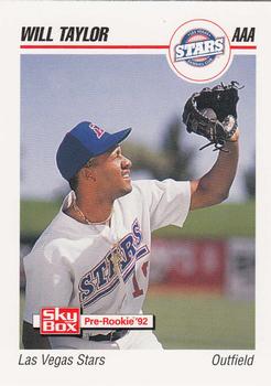 1992 SkyBox Team Sets AAA #243 Will Taylor Front