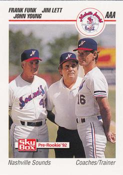 1992 SkyBox Team Sets AAA #300 Frank Funk / Jim Lett / John Young Front
