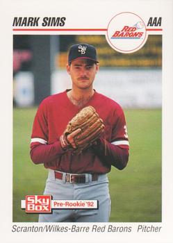 1992 SkyBox Team Sets AAA #494 Mark Sims Front