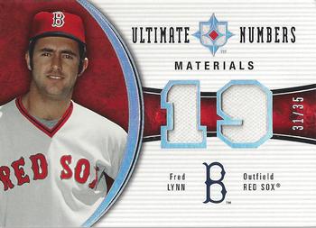 2006 Upper Deck Ultimate Collection - Ultimate Numbers Materials #UN-LY Fred Lynn Front