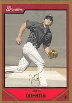 2007 Bowman - Gold #12 Carlos Quentin Front