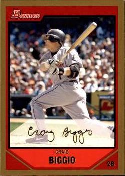 2007 Bowman - Gold #33 Craig Biggio Front
