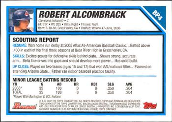 2007 Bowman - Prospects #BP4 Robert Alcombrack Back