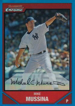 2007 Bowman Chrome - Blue Refractors #109 Mike Mussina Front