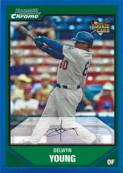 2007 Bowman Chrome - Blue Refractors #195 Delwyn Young Front