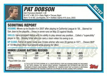 2007 Bowman Chrome - Prospects #BC157 Pat Dobson Back