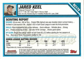 2007 Bowman Chrome - Prospects #BC179 Jared Keel Back