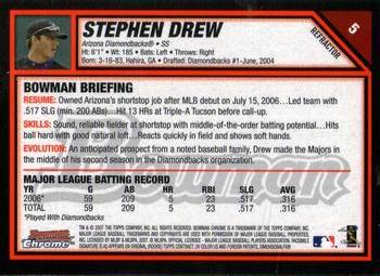 2007 Bowman Chrome - Refractors #5 Stephen Drew Back