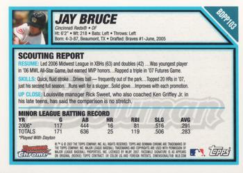 2007 Bowman Draft Picks & Prospects - Chrome Prospects #BDPP103 Jay Bruce Back