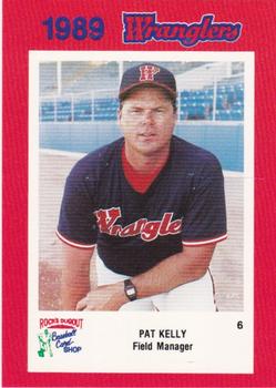 1989 Rock's Dugout Wichita Wranglers Red Border #NNO Pat Kelly Front