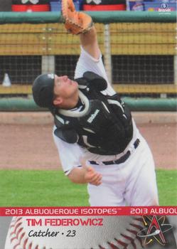 2013 Brandt Albuquerque Isotopes #15 Tim Federowicz Front