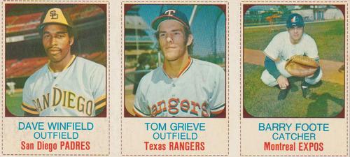 1975 Hostess - Panels #37-39 Dave Winfield / Tom Grieve / Barry Foote Front