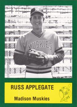 1985 Madison Muskies #2 Russ Applegate Front