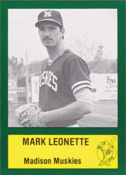 1985 Madison Muskies #19 Mark Leonette Front
