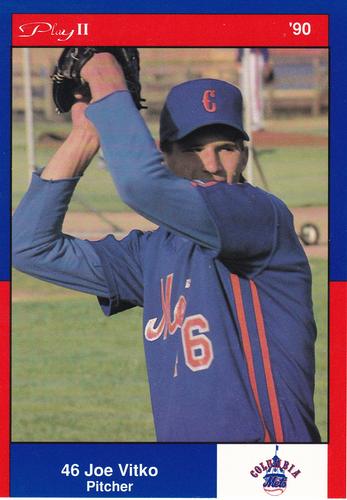 1990 Play II Columbia Mets Postcards #3 Series I Joe Vitko Front