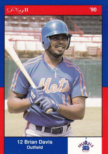 1990 Play II Columbia Mets Postcards #5 Series II Brian Davis Front