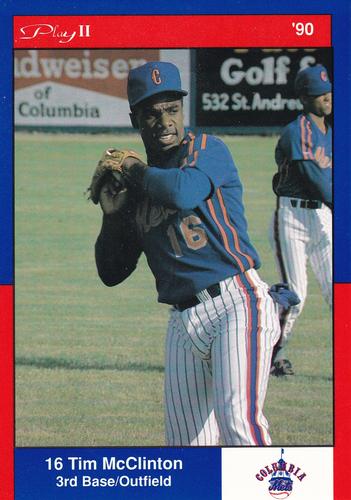 1990 Play II Columbia Mets Postcards #7 Series III Tim McClinton Front