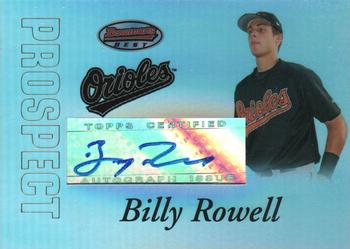 2007 Bowman's Best - Prospects #BBP48 Billy Rowell Front