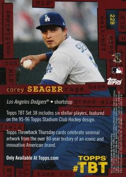 2020 Topps Throwback Thursday #228 Corey Seager Back