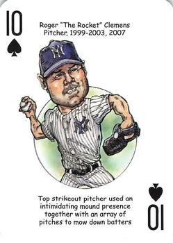2018 Hero Decks New York Yankees Baseball Heroes Playing Cards (11th Edition) #10♠ Roger Clemens Front