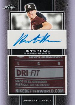2019 Leaf Perfect Game National Showcase - Patch Autographs Lavender #PA-HH2 Hunter Haas Front