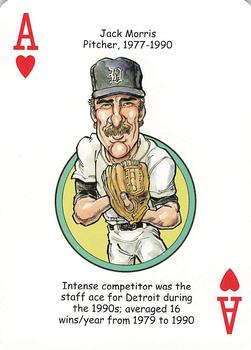 2006 Hero Decks Detroit Tigers Baseball Heroes Playing Cards #A♥ Jack Morris Front
