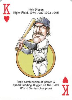 2006 Hero Decks Detroit Tigers Baseball Heroes Playing Cards #K♥ Kirk Gibson Front