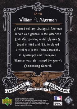 2007 SP Legendary Cuts - Legendary Americana #LA-41 William T. Sherman Back