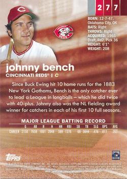 2020 Stadium Club #277 Johnny Bench Back