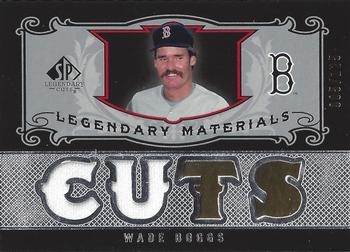 2007 SP Legendary Cuts - Legendary Materials Dual #LM-WB2 Wade Boggs Front