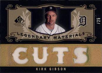 2007 SP Legendary Cuts - Legendary Materials Quad #LM-KG1 Kirk Gibson Front
