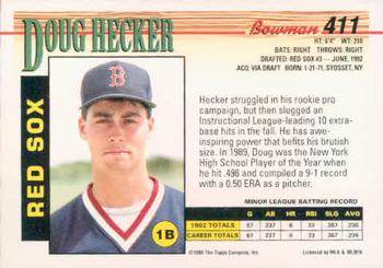 1993 Bowman #411 Doug Hecker Back