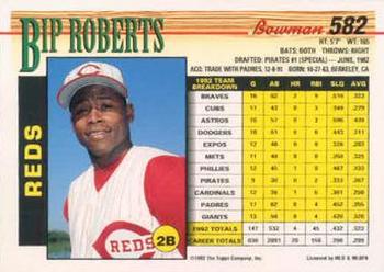 1993 Bowman #582 Bip Roberts Back