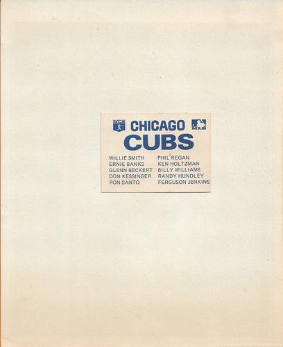 1969 Chicago Cubs Color Picture Pack #NNO Ferguson Jenkins Back