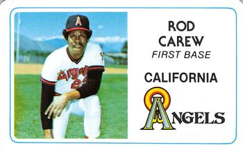 1981 Perma-Graphics Superstar Credit Cards #022 Rod Carew Front