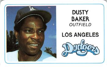 1981 Perma-Graphics Superstar Credit Cards #027 Dusty Baker Front